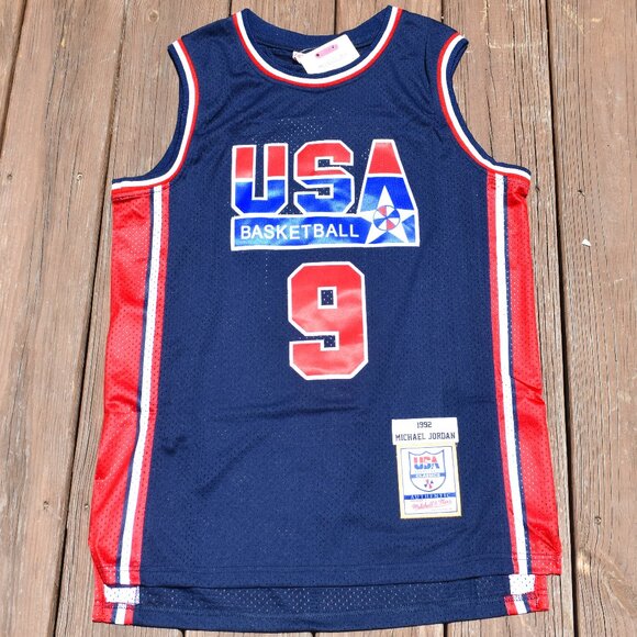 New! Michael Jordan BLUE USA Team Olympics Basketball Jersey Adult Men's XXL - Picture 2 of 2